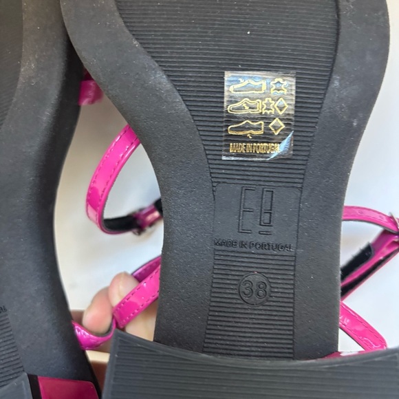 E8 By Miista Rosalyn Pink Leather Sandals Sz 38/8 - Picture 9 of 9